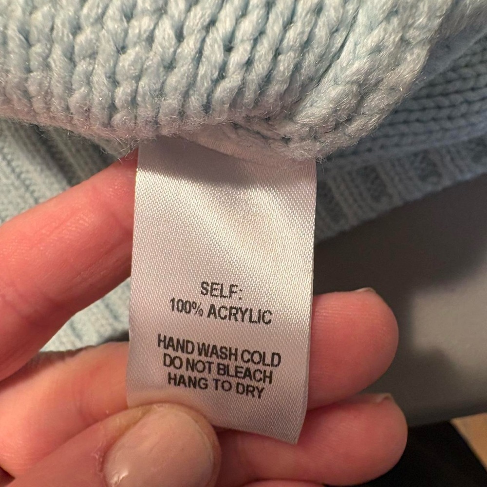 Lulu's Light Blue Knit Dress with Pom Pom Detailing - Picture 8 of 9